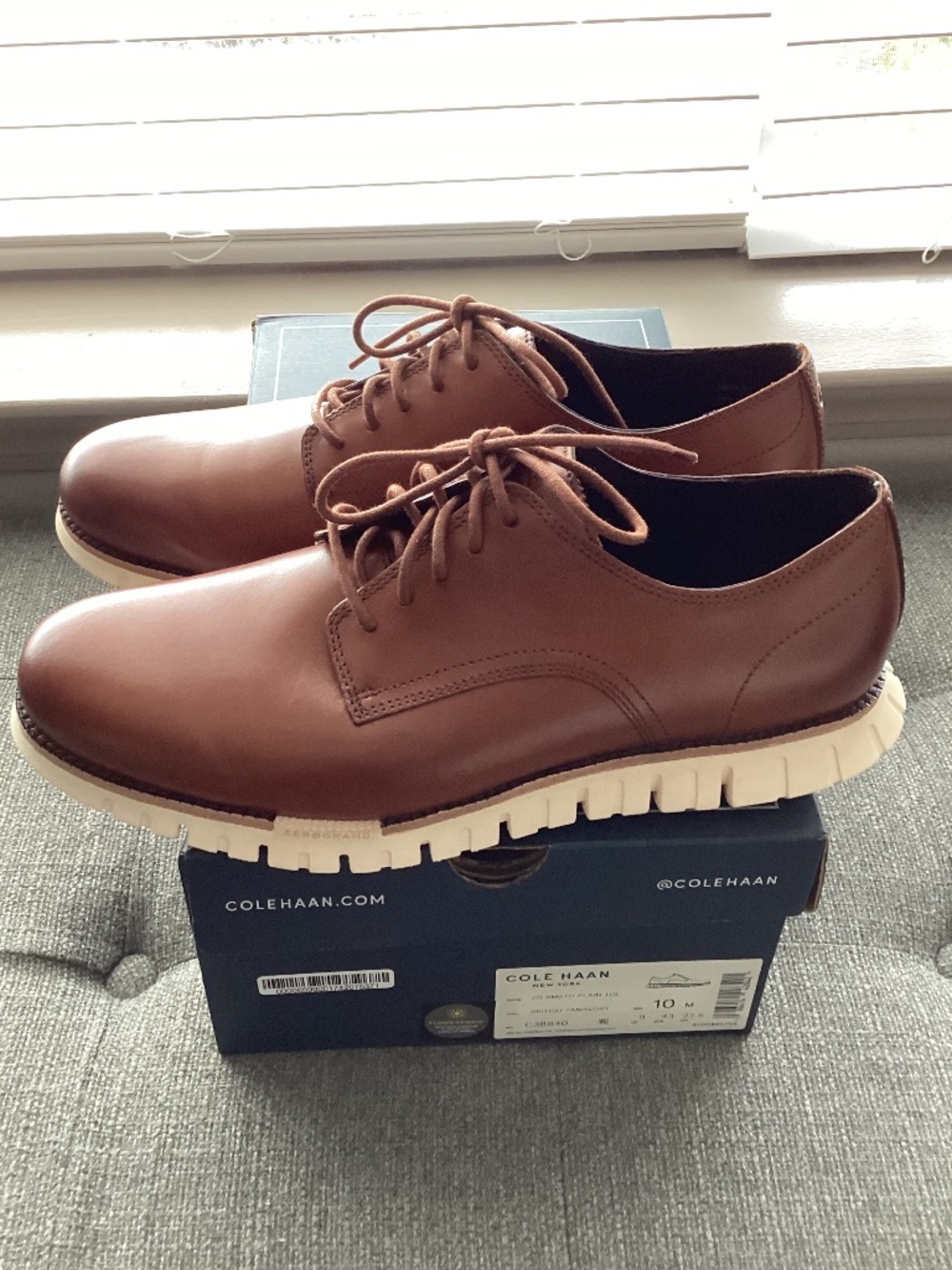 Cole Haan ZeroGrand Remastered Plain Toe Derby, size 10